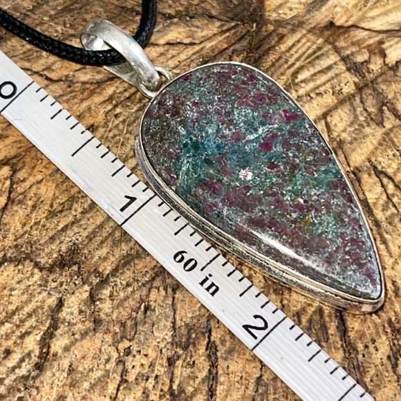 Ruby in Kyanite Pendant 2 1/4” - Picture 10 of 11